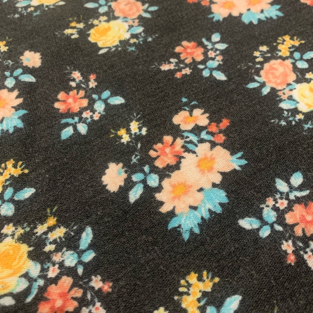 No Comment || Dark Grey Flower Dress